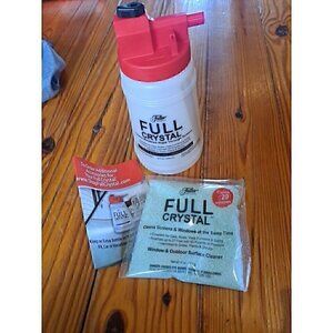 Fuller Brush Full Crystal No Scent Glass Cleaner Kit 4 oz Powder - New Open Box
